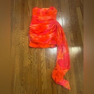 Runway Bright Orange Cocktail dress